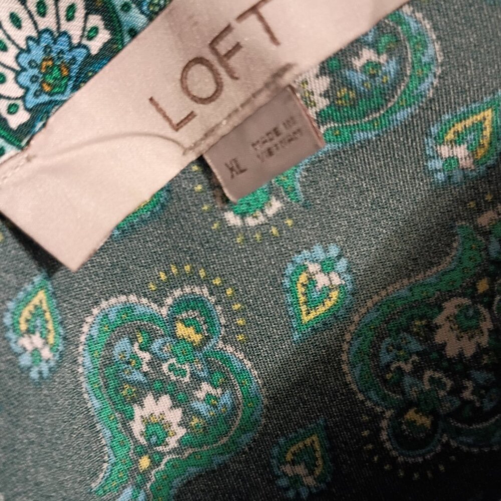 Ann Taylor LOFT Women's Sleeveless Top Tie Front Size XL - Picture 3 of 4